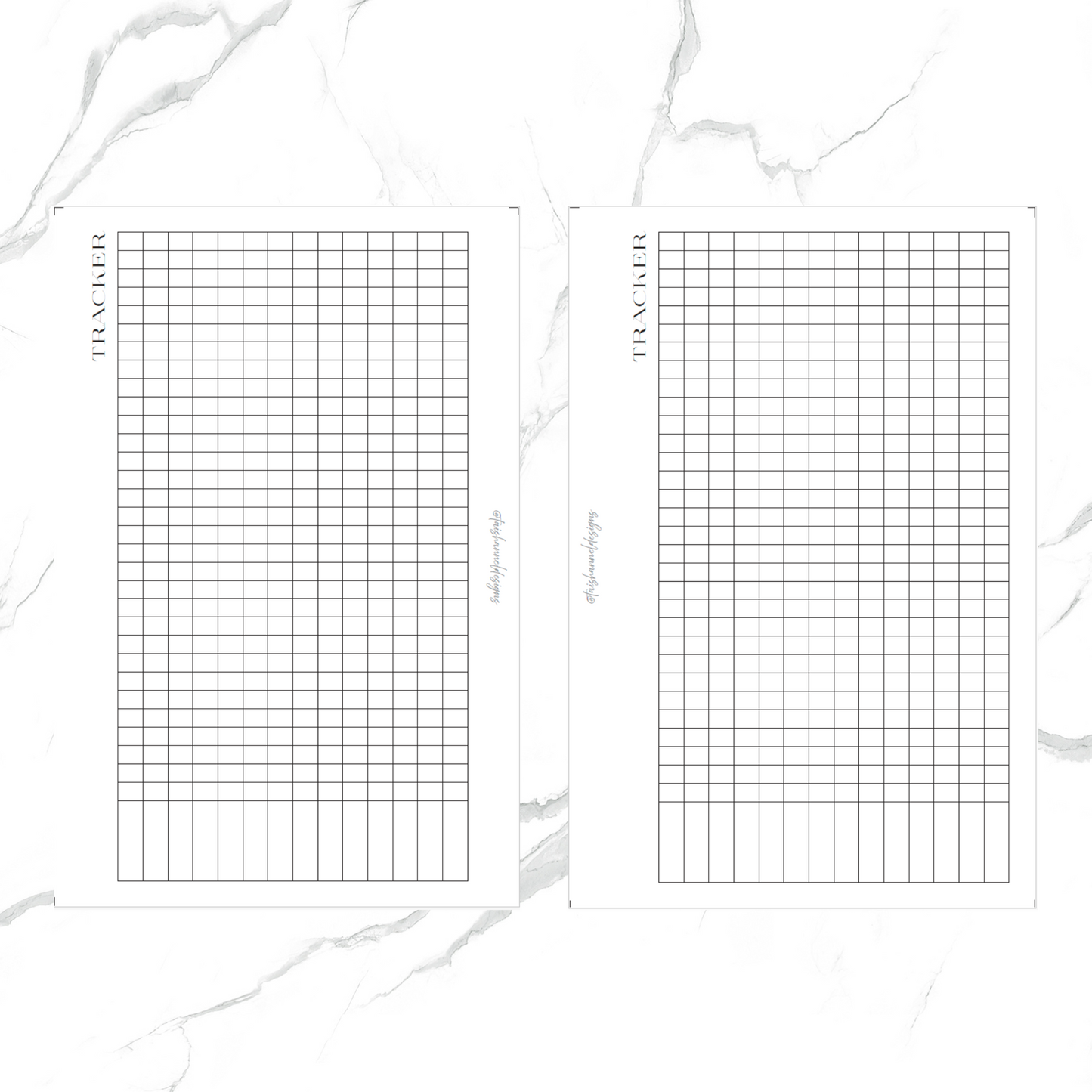 Undated 12 Month Habit Tracker Insert  *DIGITAL DOWNLOAD*